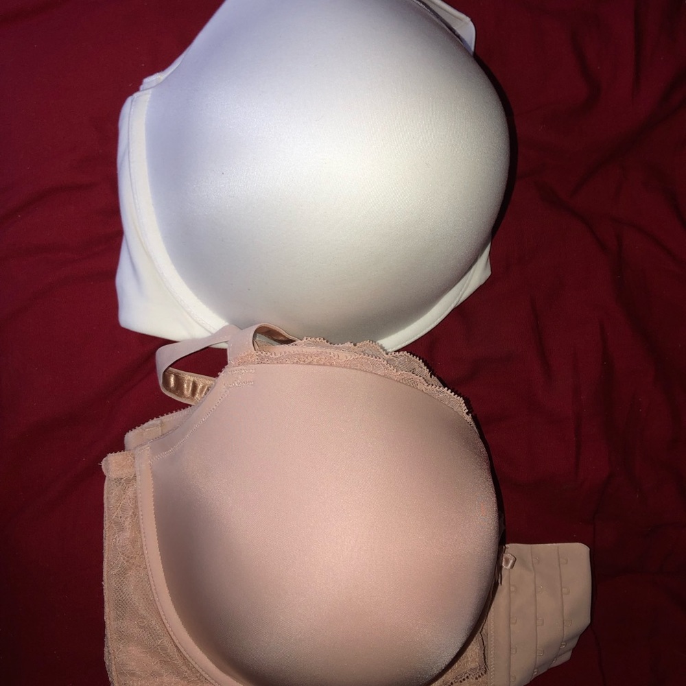 Nude & White Plus Bra Set
